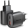 NGS ERA 45W Black Cargador de Pared GaN USB-C + USB-A